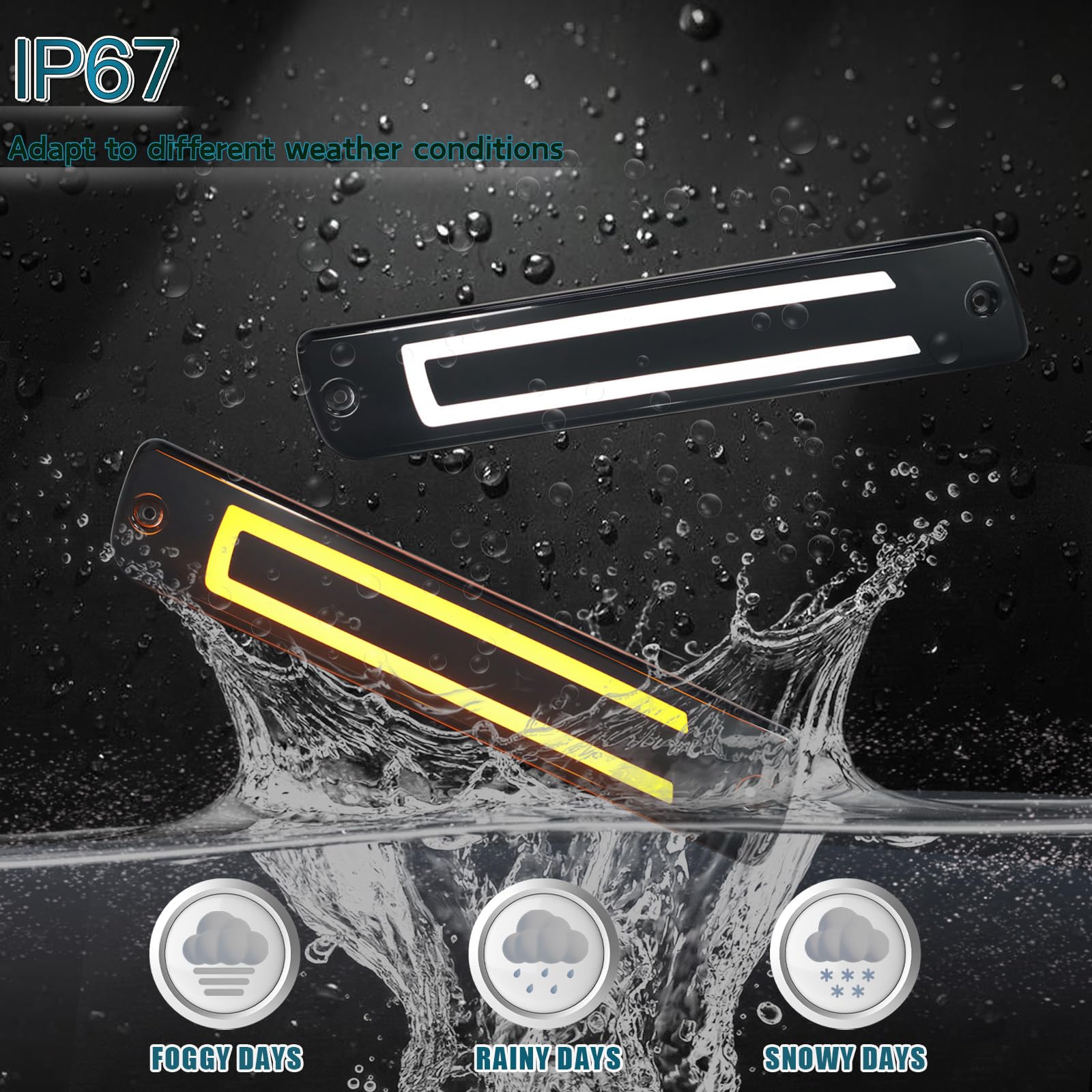 Amazon.com: INUBOXES LED Front Bumper Side Marker Lights DRL Amber